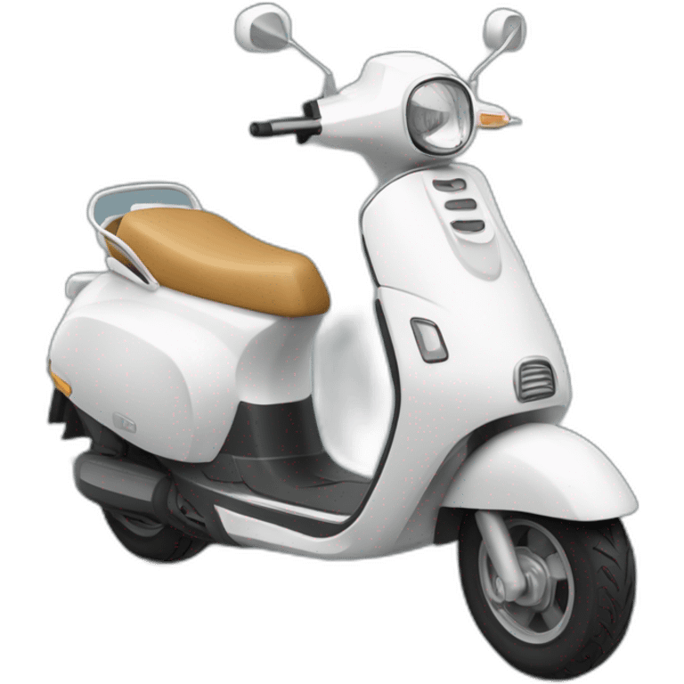 une chèvre sur un scooter emoji