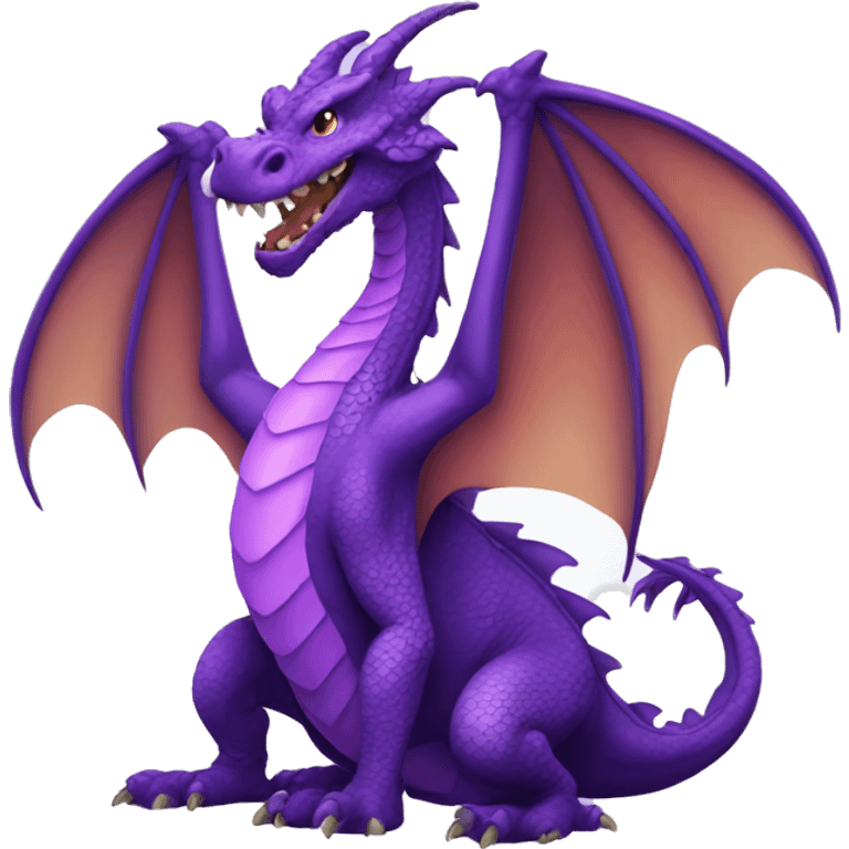 Big purple scaled dragon emoji