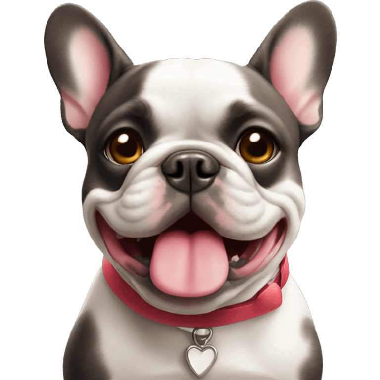 french bulldog send kiss emoji