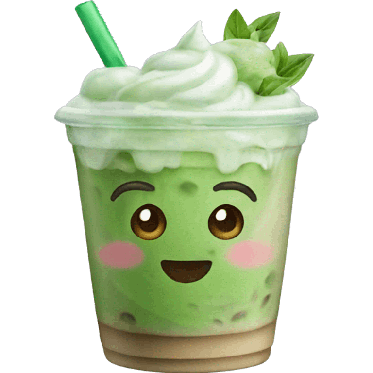 iced matcha latte emoji