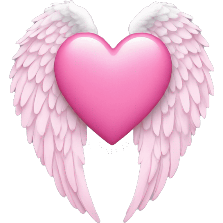 Pink Heart with Angels wings  emoji