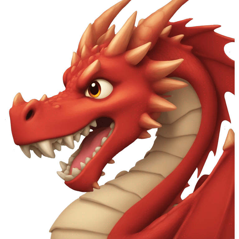 red ferocious dragon emoji