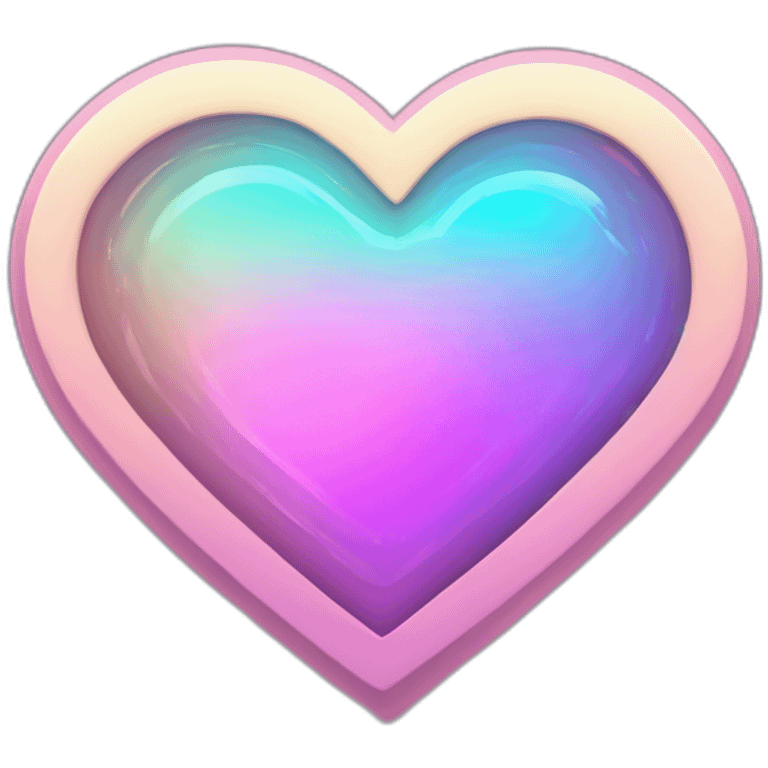 Pastel Gradient Hue Bismuth Heart emoji