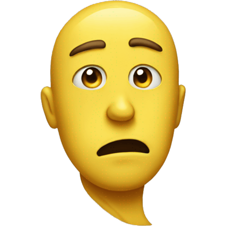 yellow emoji face doing a side eye emoji