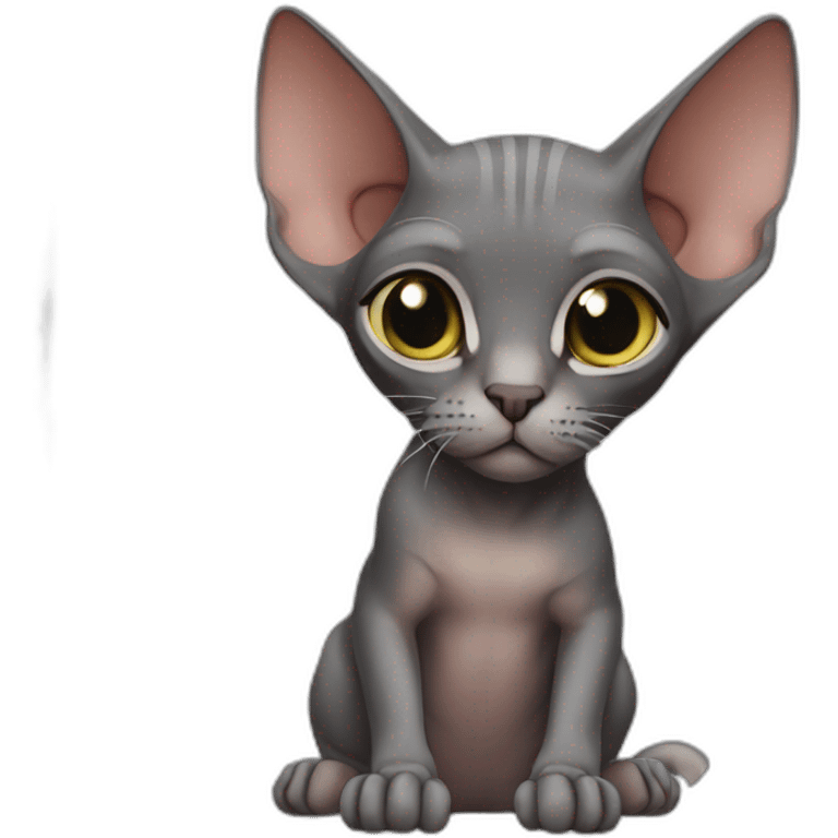 A SPHINX CAT MIDDLE FINGERING emoji