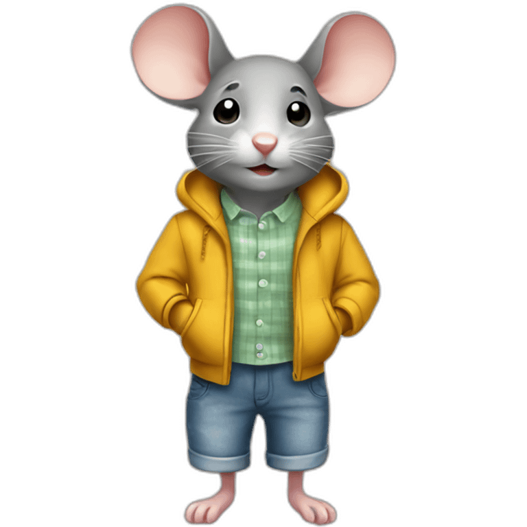 Mouse with clothes emoji