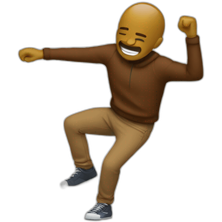 Personne qui fait un dab emoji