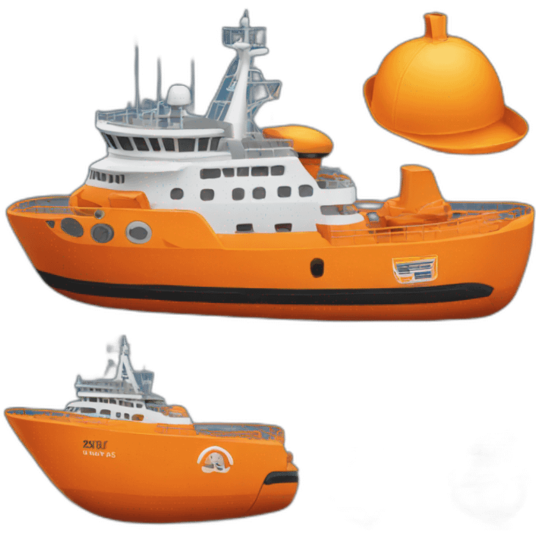 orange rescue ship emoji