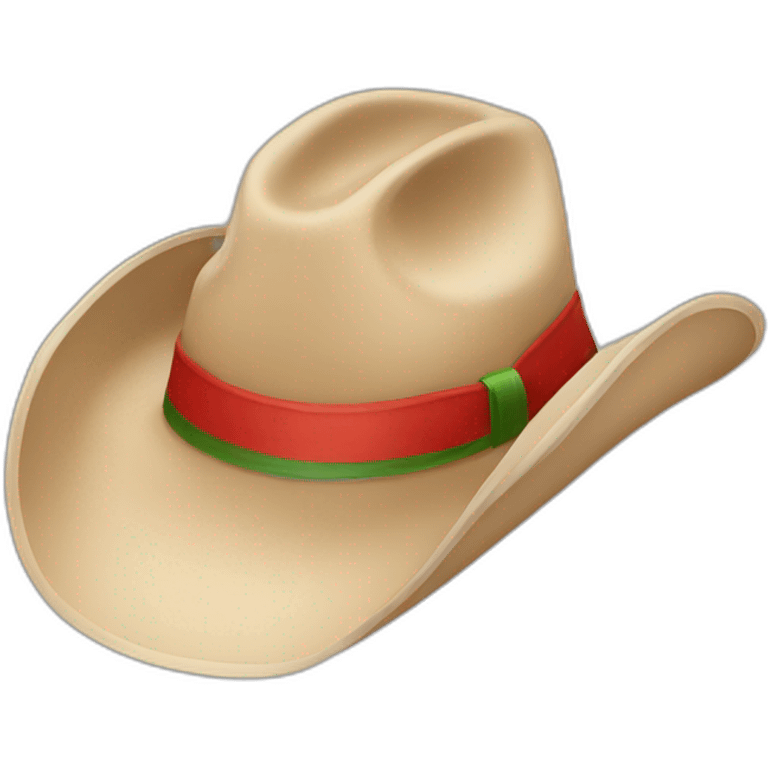 Christmas themed cowboy hat emoji