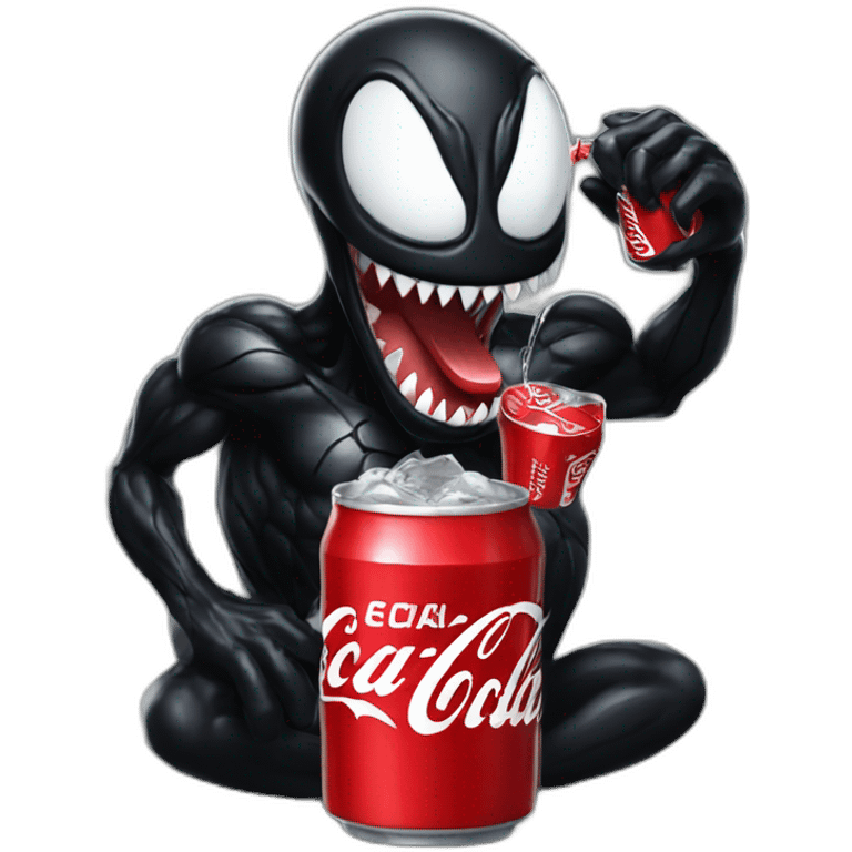 Venom drinking coca cola emoji