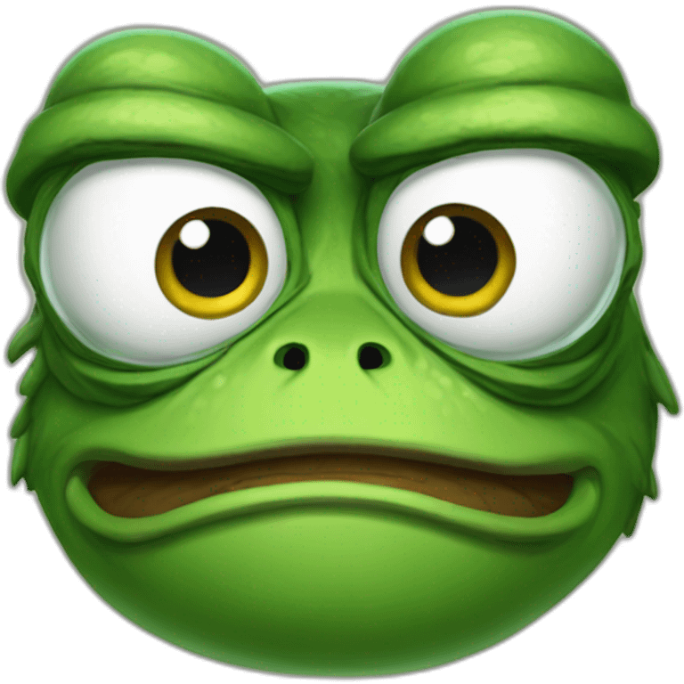 pepe frog with glass angry emoji