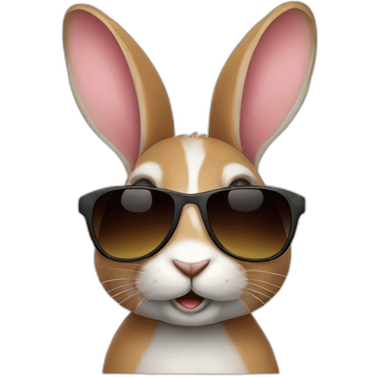 Rabbit with sunglasses emoji