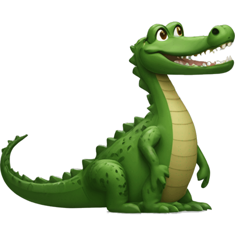 a crocodile with duck's head emoji