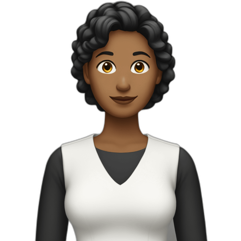 mujer mezclsa de raza negra y blanca emoji