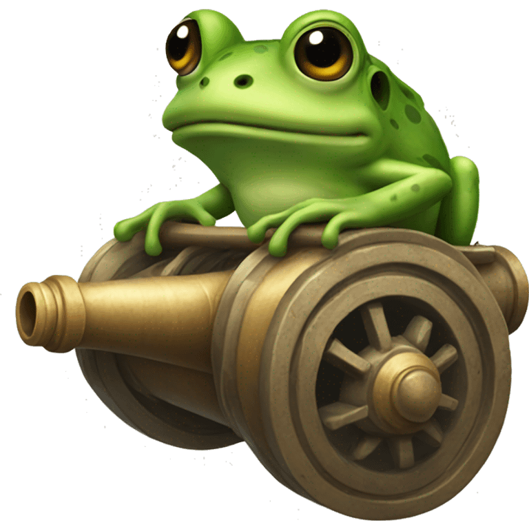 Frog with cannon emoji