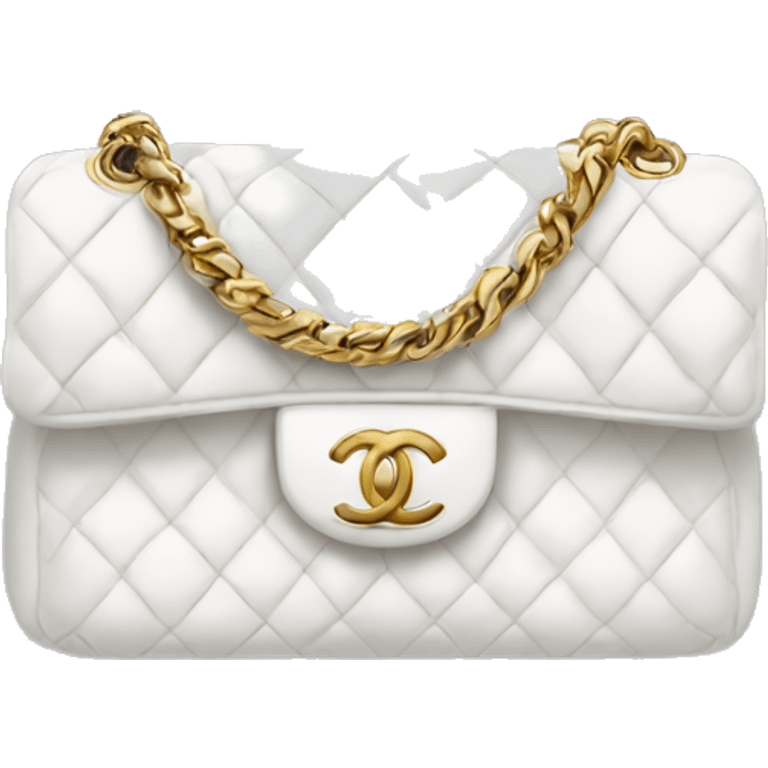 White Chanel bag  emoji