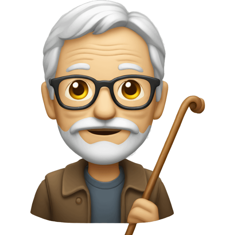 old man with cane emoji