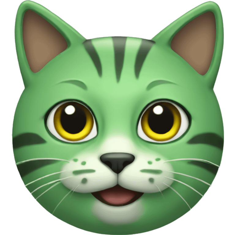 Green cat emoji