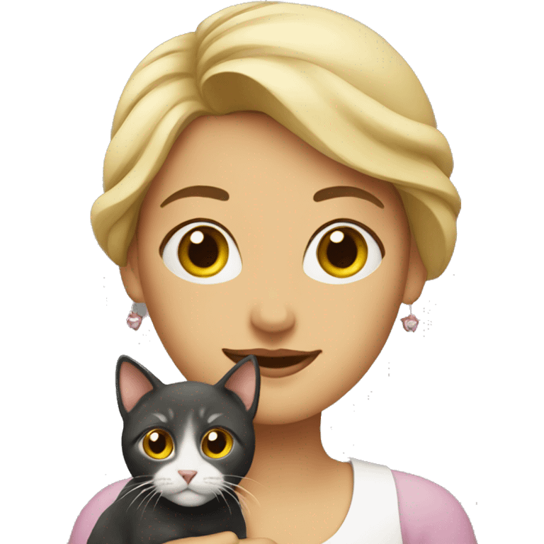 lady with cat emoji