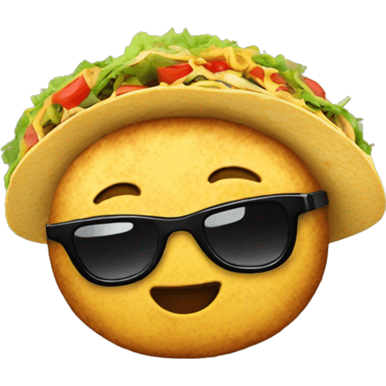 taco with sunglasses emoji