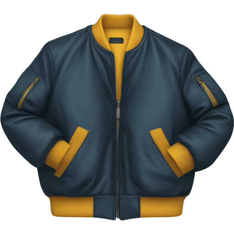 bomber jacket product, clothes, isolated emoji