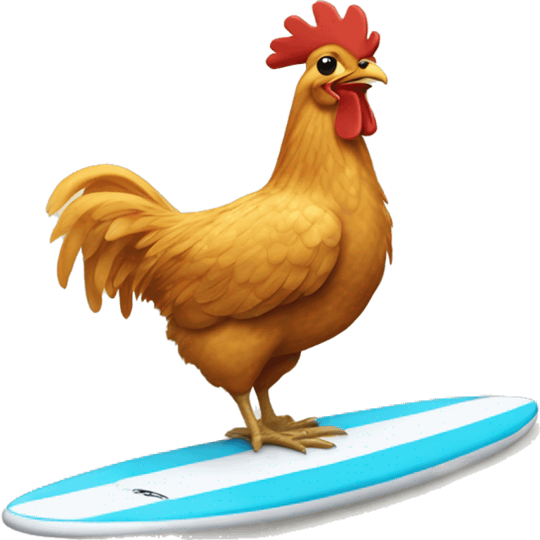 chicken on surfboard  emoji