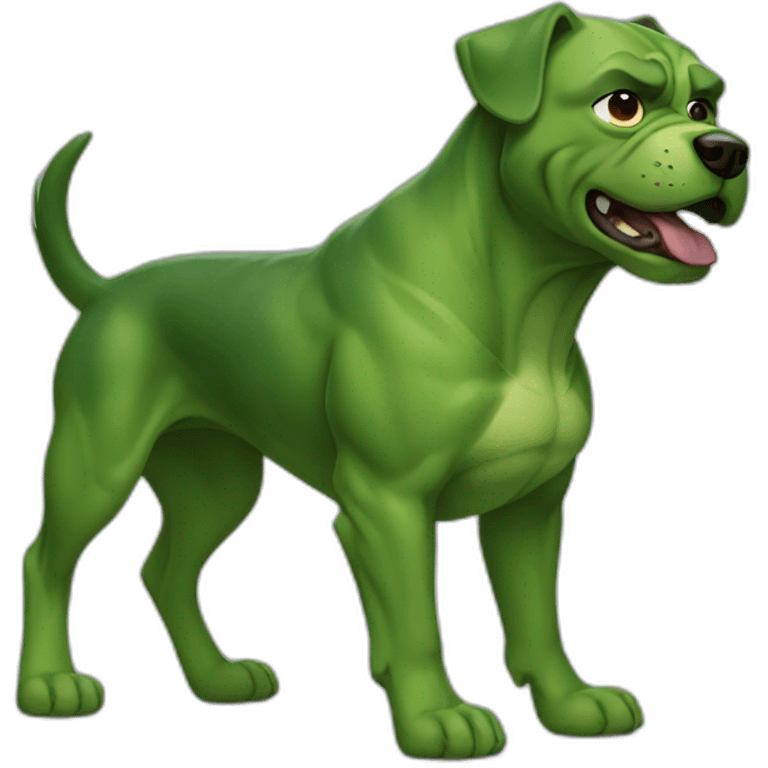 dog look like hulk emoji