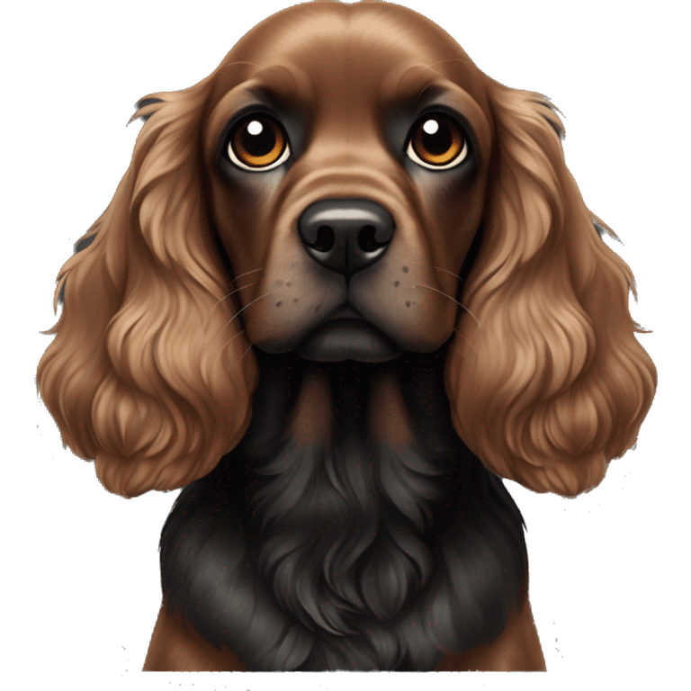 cocker spaniel black/brown emoji