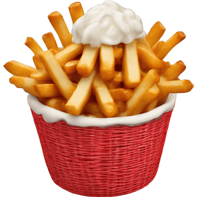 poutine in red and white basket emoji