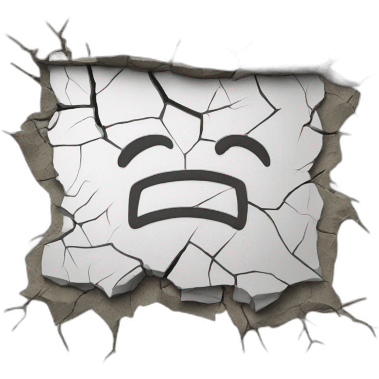 Cracked dry wall emoji