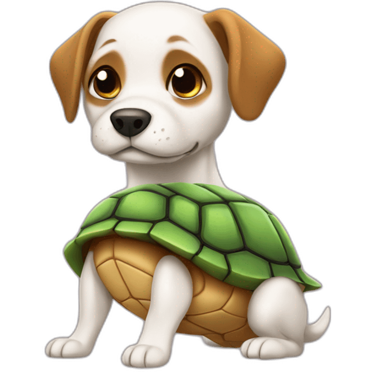 Chien sur tortue emoji