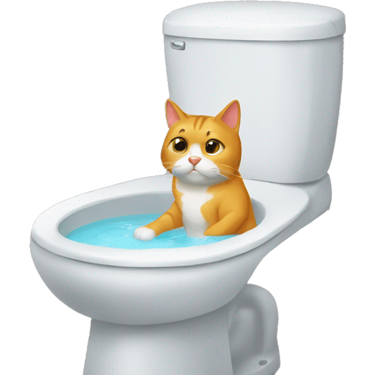 cat thinking in the bathroom emoji