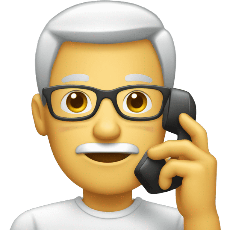 personne âgée au téléphone emoji