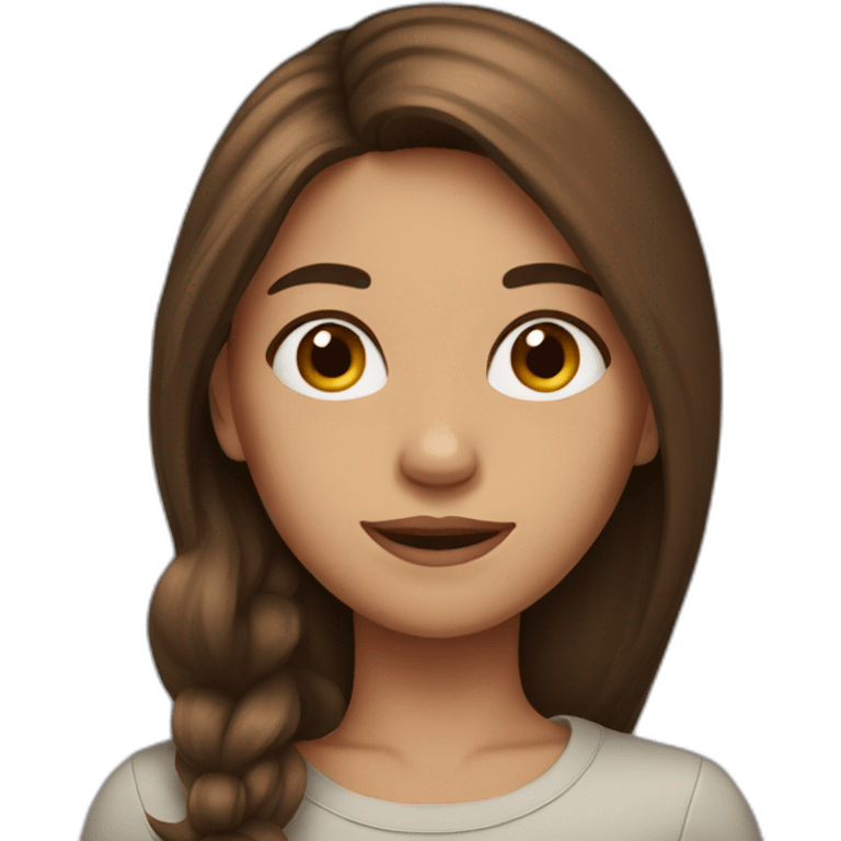 girl with long brown hair emoji