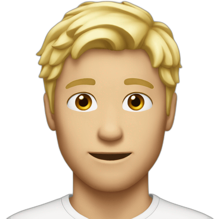 blond-haired-chad-meme, no-beard emoji