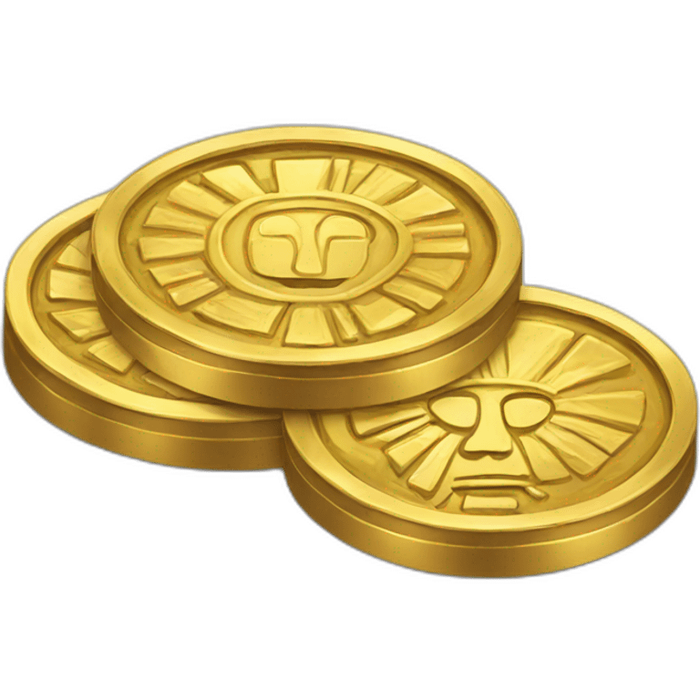 Aztec gold coins emoji