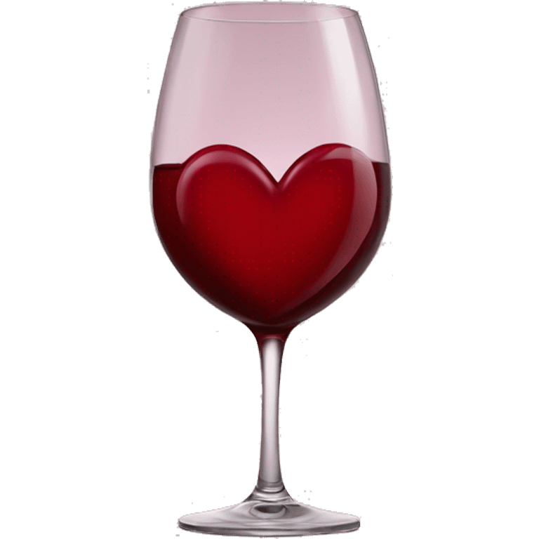 Wine colour heart  emoji