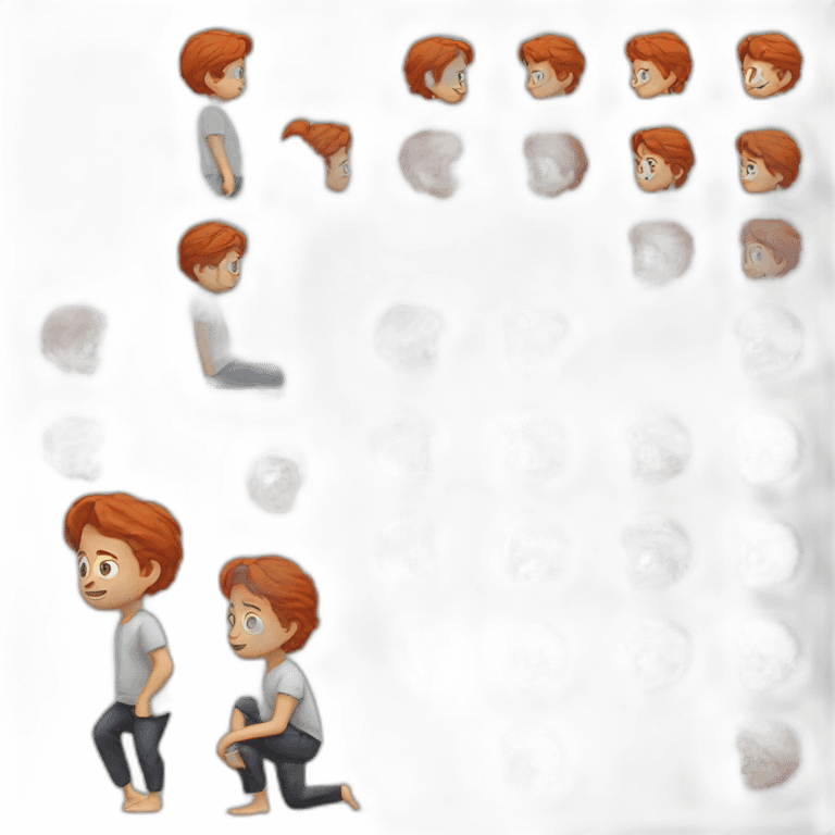 Quentin Redhead squatting emoji