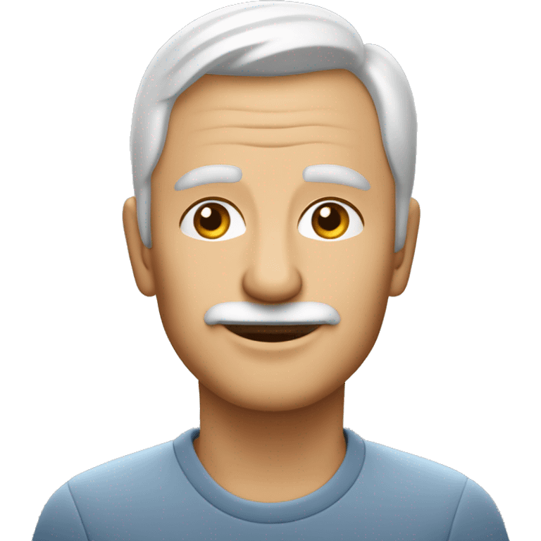 Homme sans cheveux 60 ans heureux avec sa mercedes emoji