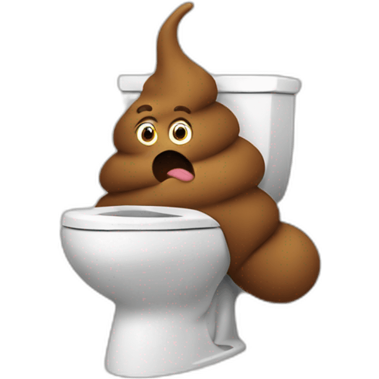 Poop in a toilet emoji