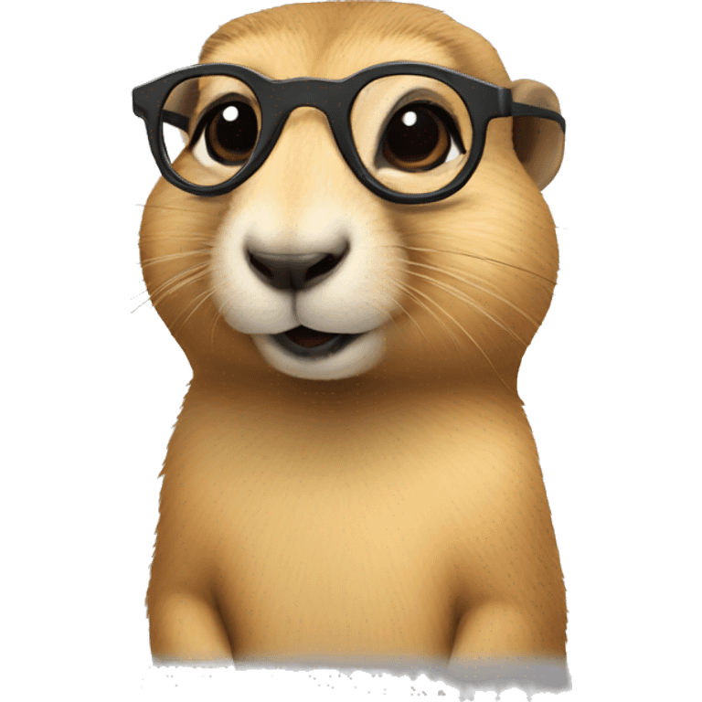 Prairie dog with glasses emoji