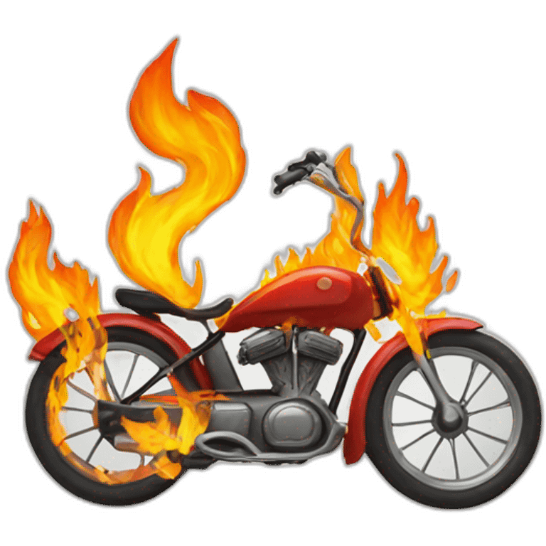 Bike on fire emoji