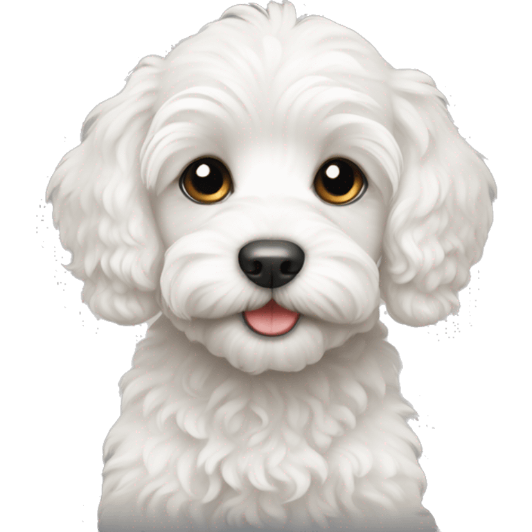 White cavoodle puppy emoji