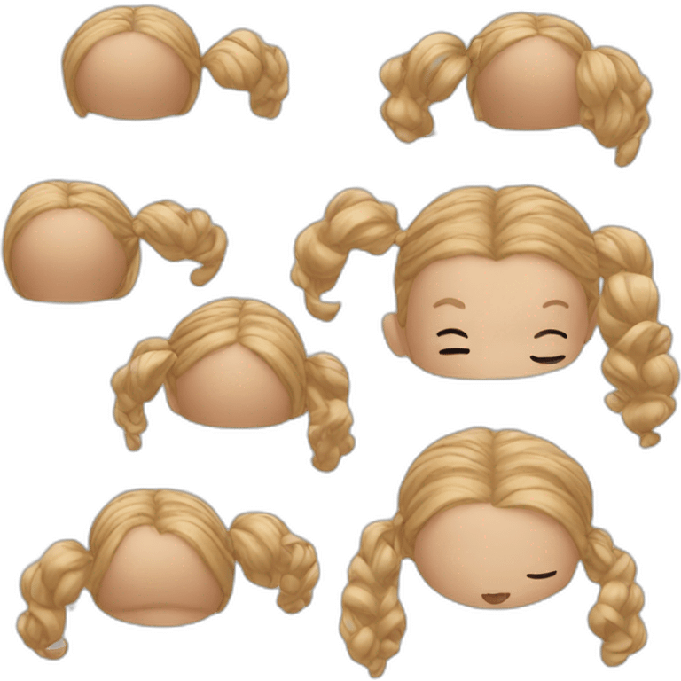 whitegirl two buns emoji