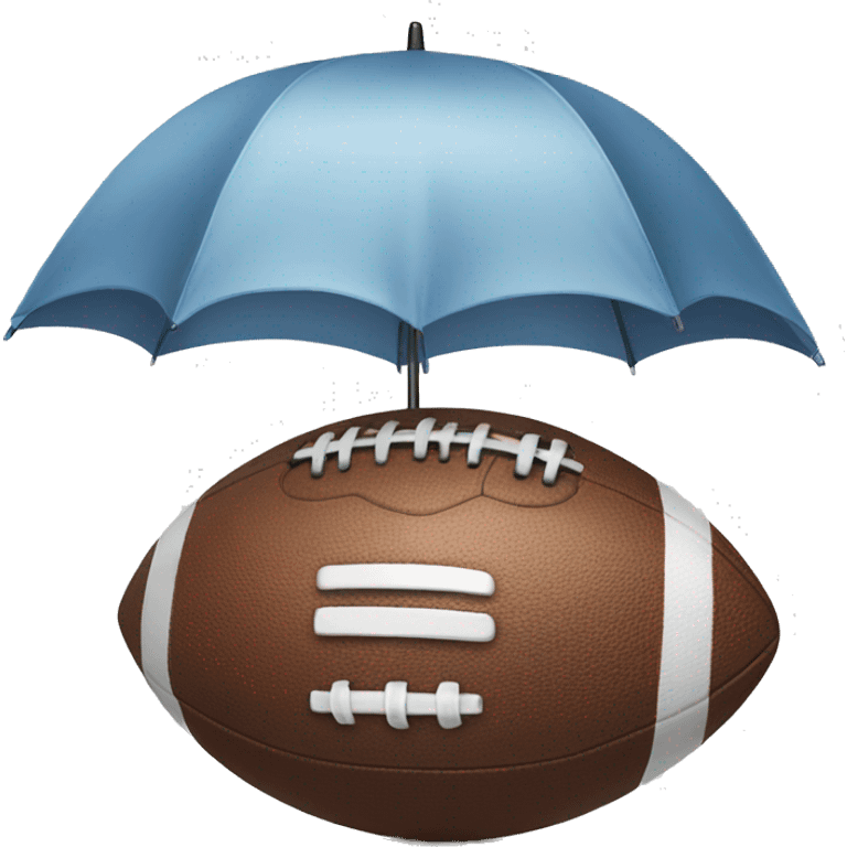 Football wearing umbrella  emoji