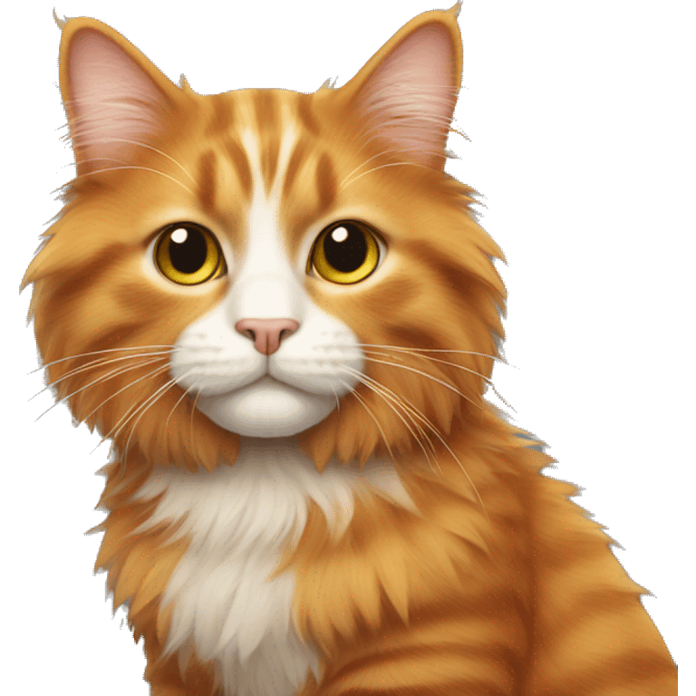 Ginger fluffy cat emoji