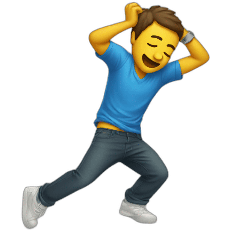 guy dabbing emoji