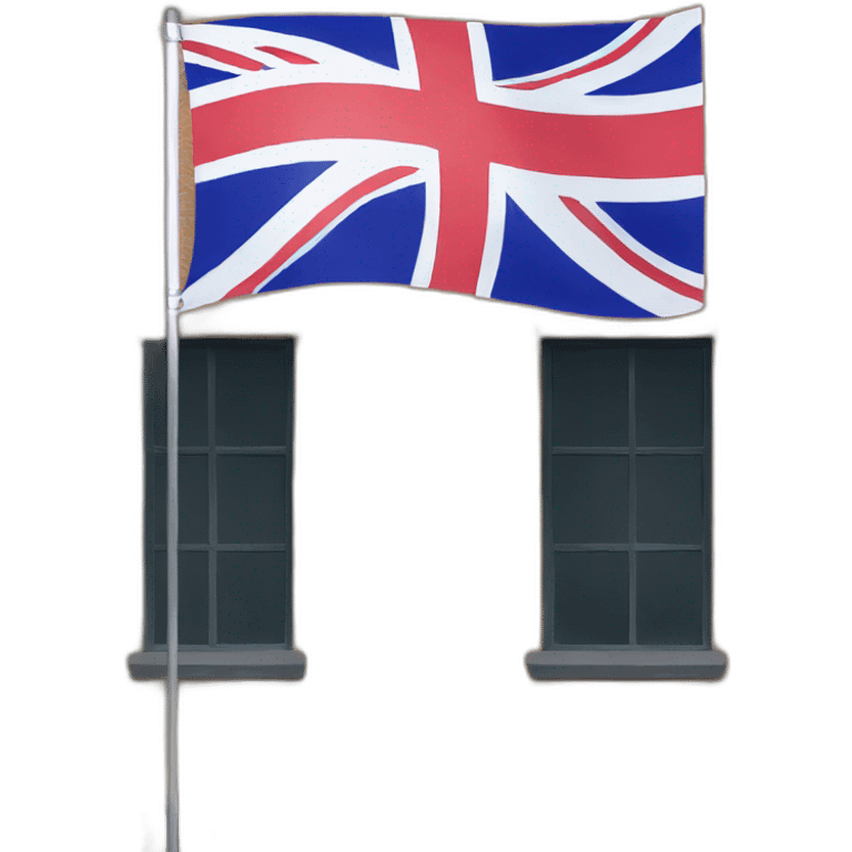 British flag on pole emoji