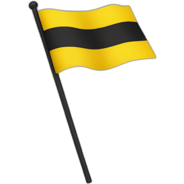 Drapeaux avec une bande jaune et une bande noir emoji