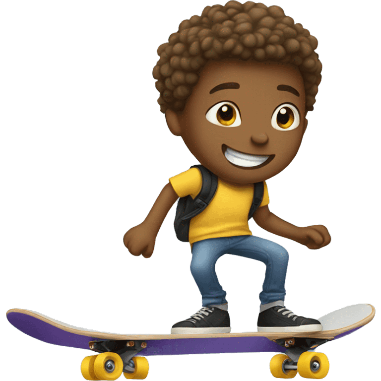 brother that riding a skateboard shakaing emoji